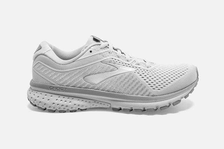 Brooks Ghost 12 Road Running Shoes - Women's - White (20584-MPVT)